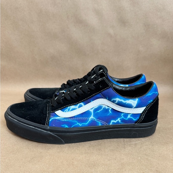 Vans Old Skool Blue and Black Suede Lightning Low Top Sneakers. Men’s US 10 - Picture 3 of 6